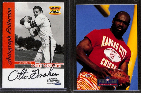 Lot Of 12 Football Stars Autograph Cards w. Sayers & Largent