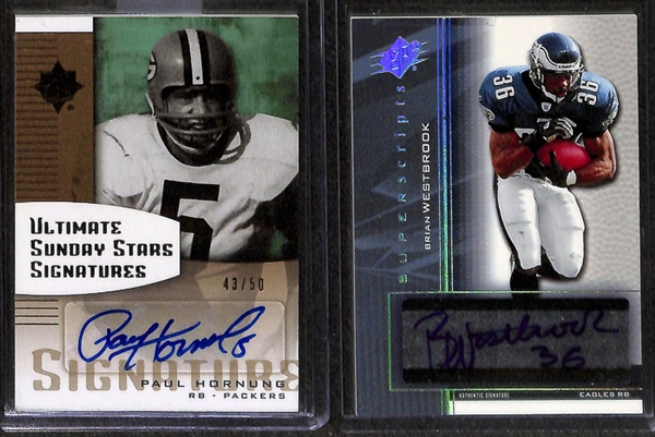 Lot Of 12 Football Stars Autograph Cards w. Sayers & Largent