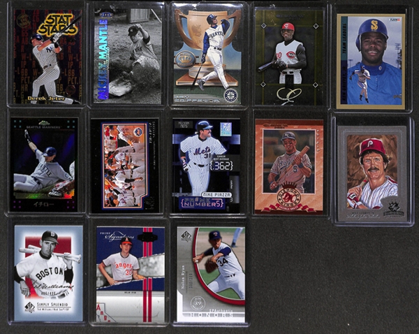 Lot Of 300+ Baseball Inserts/Stars/Rookie Cards w. Jeter & Mantle