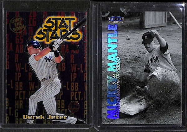 Lot Of 300+ Baseball Inserts/Stars/Rookie Cards w. Jeter & Mantle