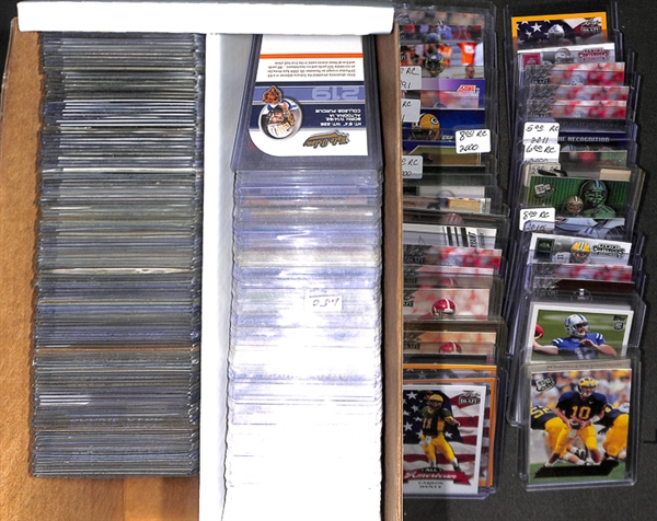 Lot Of 250 Football Rookie Cards w. Brady/Prescott/Elliott