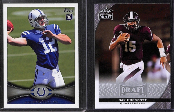 Lot Of 250 Football Rookie Cards w. Brady/Prescott/Elliott