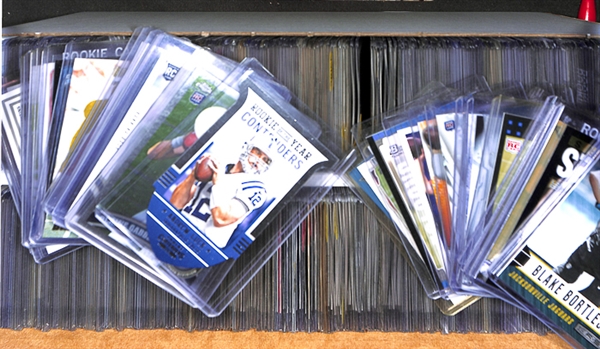 Lot Of 300+ Football Rookie Cards w. Carr & Luck