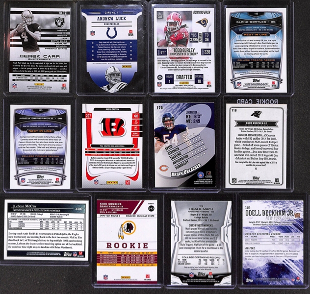 Lot Of 300+ Football Rookie Cards w. Carr & Luck
