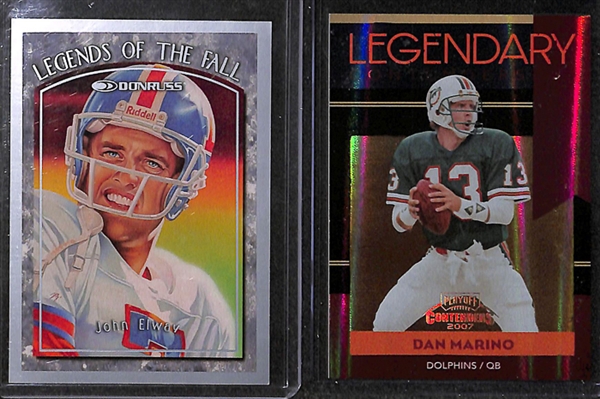 Lot Of 250+ Football Insert Cards w. Payton/Manning/Brady