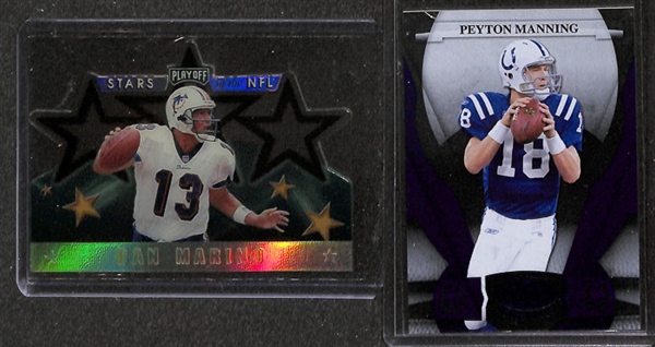 Lot Of 250+ Football Insert Cards w. Payton/Manning/Brady