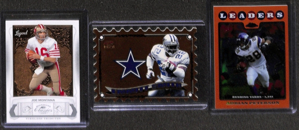 Lot Of 250+ Football Insert Cards w. Payton/Manning/Brady