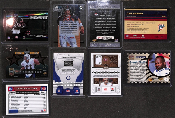 Lot Of 250+ Football Insert Cards w. Payton/Manning/Brady