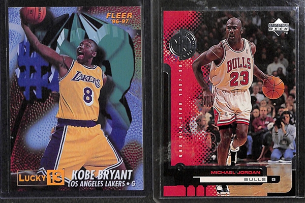 Lot of 250+ Basketball Rookie & Insert Cards w. Bryant & Jordan