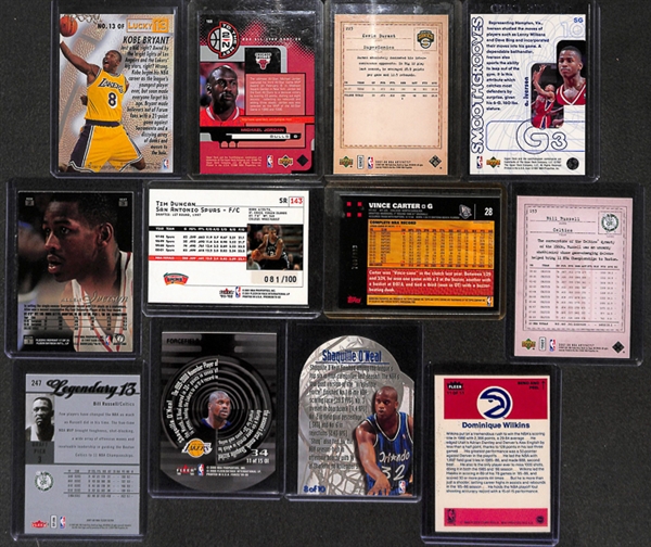 Lot of 250+ Basketball Rookie & Insert Cards w. Bryant & Jordan