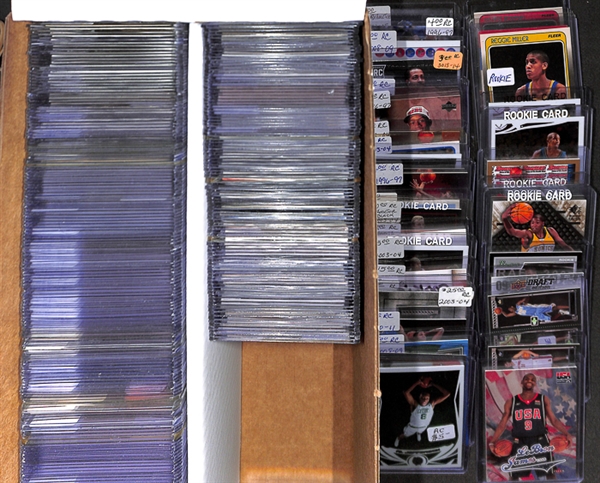 Lot of 300 Basketball Rookie Cards w. LeBron & Curry