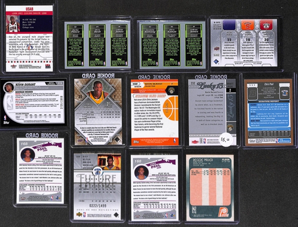 Lot of 300 Basketball Rookie Cards w. LeBron & Curry