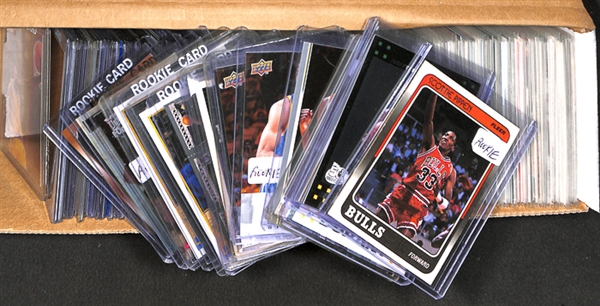 Lot of 250+ Basketball Rookie Cards w. Pippen & Bryant