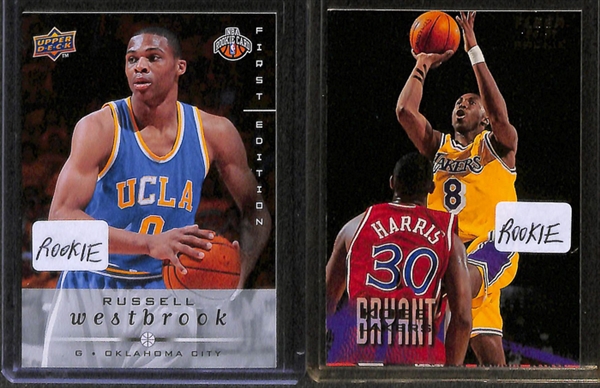 Lot of 250+ Basketball Rookie Cards w. Pippen & Bryant
