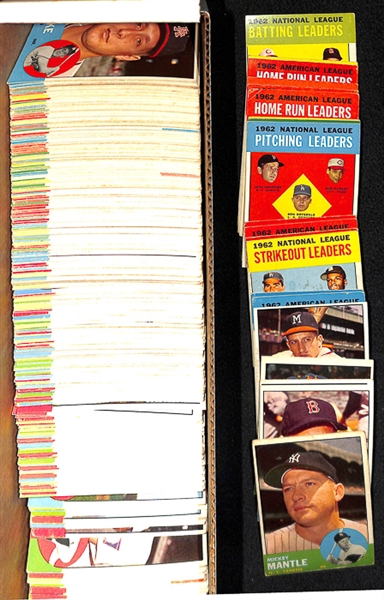 Lot of 450 - 1963 Topps Baseball Cards w. Mickey Mantle