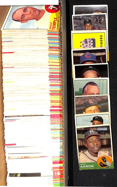 Lot of 400 - 1963 Topps Baseball Cards w. Willie Mays & Hank Aaron