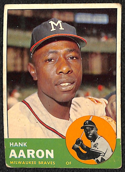 Lot of 400 - 1963 Topps Baseball Cards w. Willie Mays & Hank Aaron