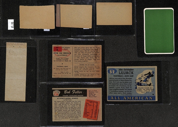 Lot of 24 Assorted Sports Cards (Baseball & Football) from 1930s to 1955 w. Bob Feller (1955 Bowman)