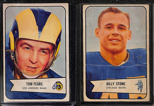 Lot of 43 1950-1955 Bowman Football Cards w. Norm Van Brocklin