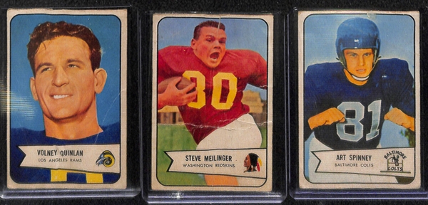 Lot of 43 1950-1955 Bowman Football Cards w. Norm Van Brocklin