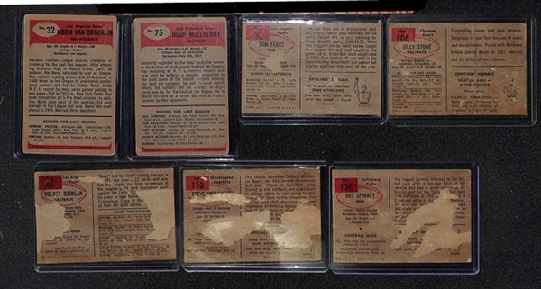 Lot of 43 1950-1955 Bowman Football Cards w. Norm Van Brocklin
