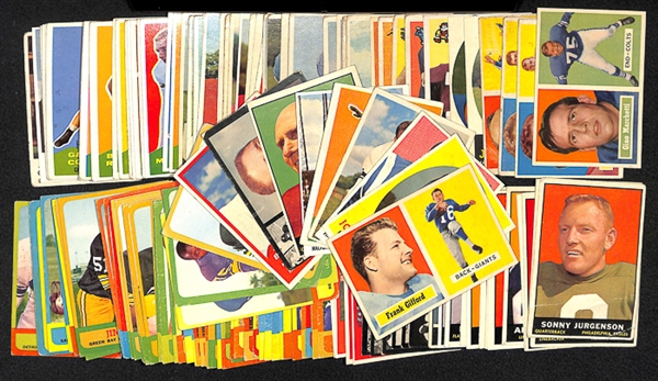 Lot of 150 1957-1963 Football Cards w. Frank Gifford