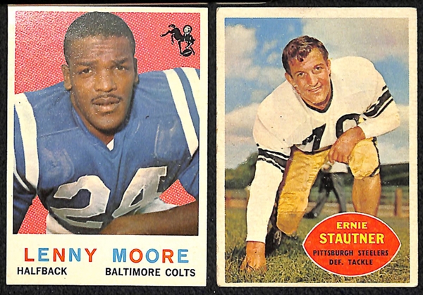 Lot of 150 1957-1963 Football Cards w. Frank Gifford