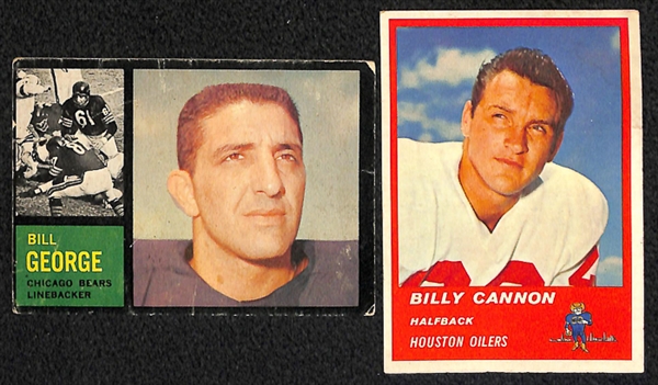 Lot of 150 1957-1963 Football Cards w. Frank Gifford