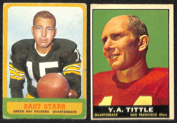 Lot of 150 1957-1963 Football Cards w. Frank Gifford
