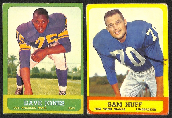 Lot of 150 1957-1963 Football Cards w. Frank Gifford