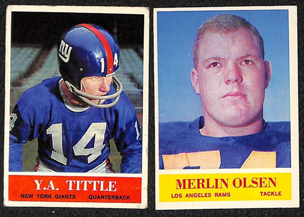 Lot of 200+ 1964-1969 Football Cards w. Y.A. Tittle