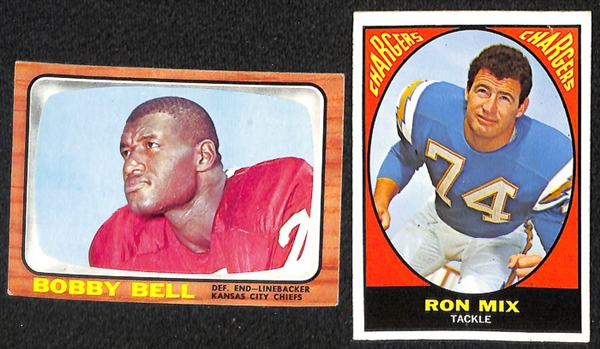Lot of 200+ 1964-1969 Football Cards w. Y.A. Tittle