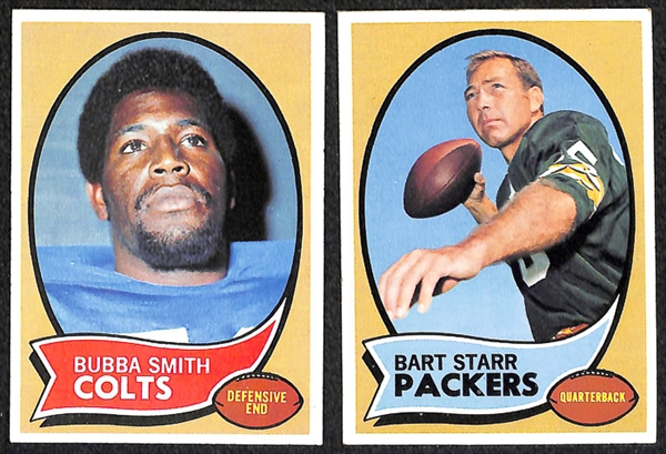 Lot of 150 1970 Topps Football Cards w. Joe Namath