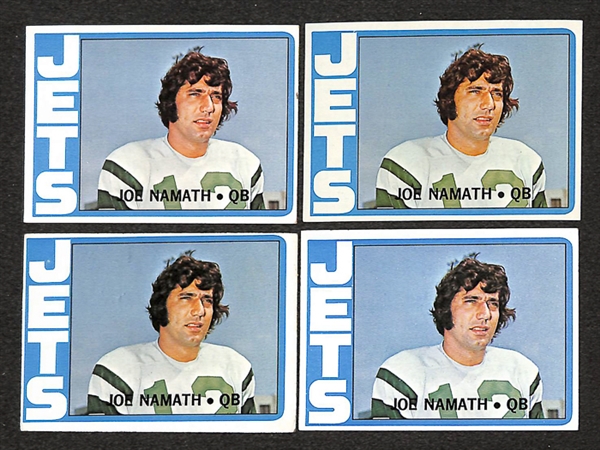 Lot of 250+ Assorted 1972 Topps Football Cards w. Terry Bradshaw
