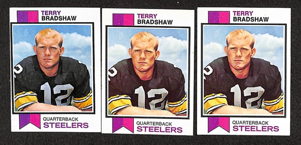 Lot of 300+ Assorted 1973 Topps Football Cards w. Ken Stabler
