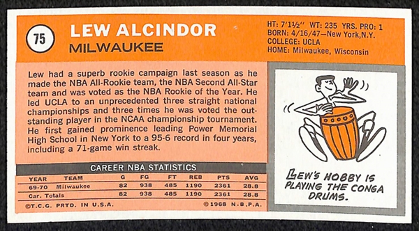 1970-1971 Topps Basketball Partial First Series Set w. Lew Alcindor