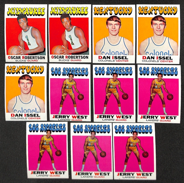 Lot of 2,000 Assorted 1971-1972 Topps Basketball Cards w. Pete Maravich x10