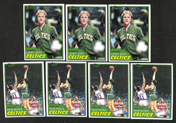 Lot of 500+ Assorted Basketball Cards 1980-1981 thru 1981-1982 w. Larry Bird