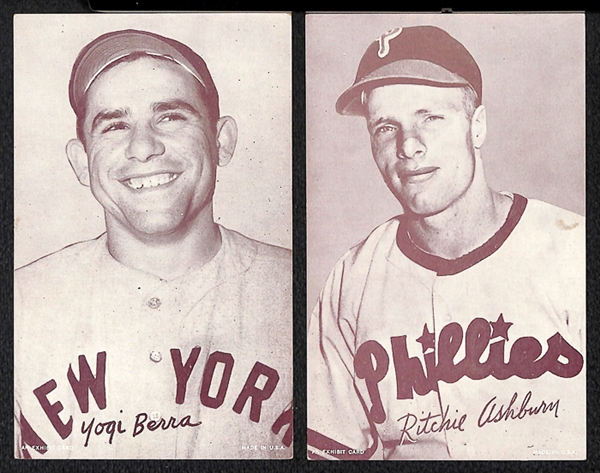 Lot of 28 different 1940's-1950's Baseball Exhibits w. Jackie Robinson.  BVG 6.0