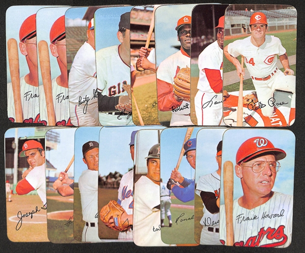 Lot of 165 Assorted 1970 Topps Super Baseball Cards and 16 -1971 Topps Super Baseball Cards with Hank Aaron