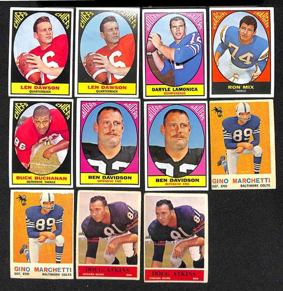 Lot of 196 1966-1967 Topps Football Cards w. Len Dawson