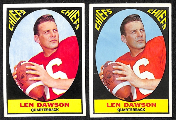 Lot of 196 1966-1967 Topps Football Cards w. Len Dawson
