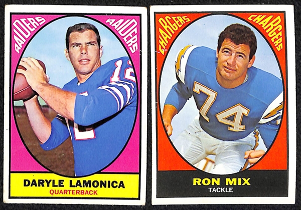 Lot of 196 1966-1967 Topps Football Cards w. Len Dawson