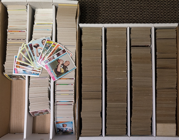 Lot of 3,500+ Topps Football Cards from 1974-1984 w. Terry Bradshaw