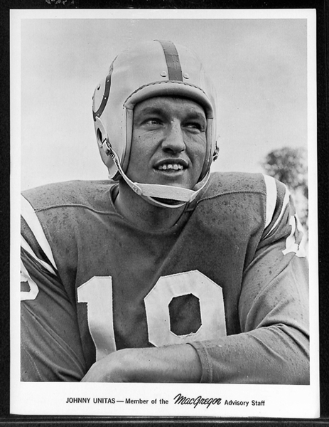1968 MacGregor Advisory Staff Johnny Unitas 8 x 10 Photo