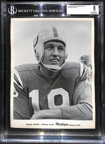 1968 MacGregor Advisory Staff Johnny Unitas 8 x 10 Photo BVG 8