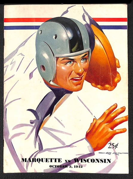 Lot Of 13 Football Programs w. 1942 Ohio State vs. Wisconsin Homecoming Game