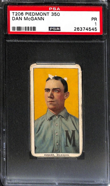 Lot of 3 T206 Cards - Strang/Jimmy Jackson/McGann - PSA