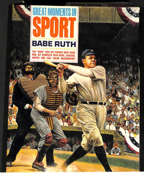 1965 Aurora Babe Ruth Model Kit - Intact with Original Box & Instructions