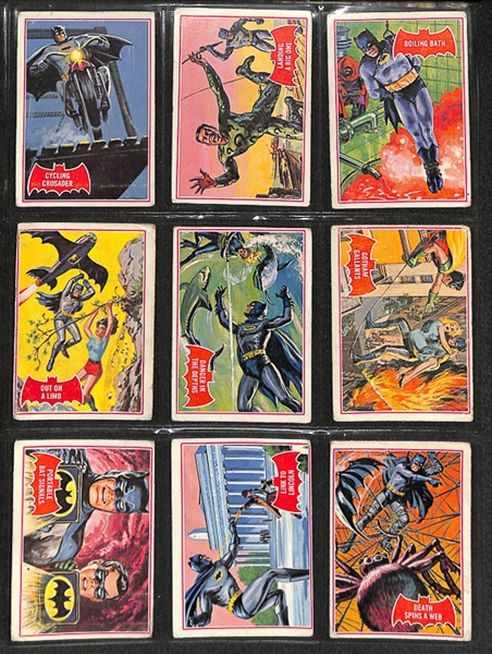 1966 O-Pee-Chee Batman (Red Bat) Complete Set of 44 Cards